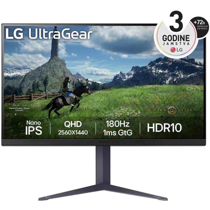 Monitor 32" LG UltraGear 32GS85Q-B, Nano IPS, QHD, 180Hz